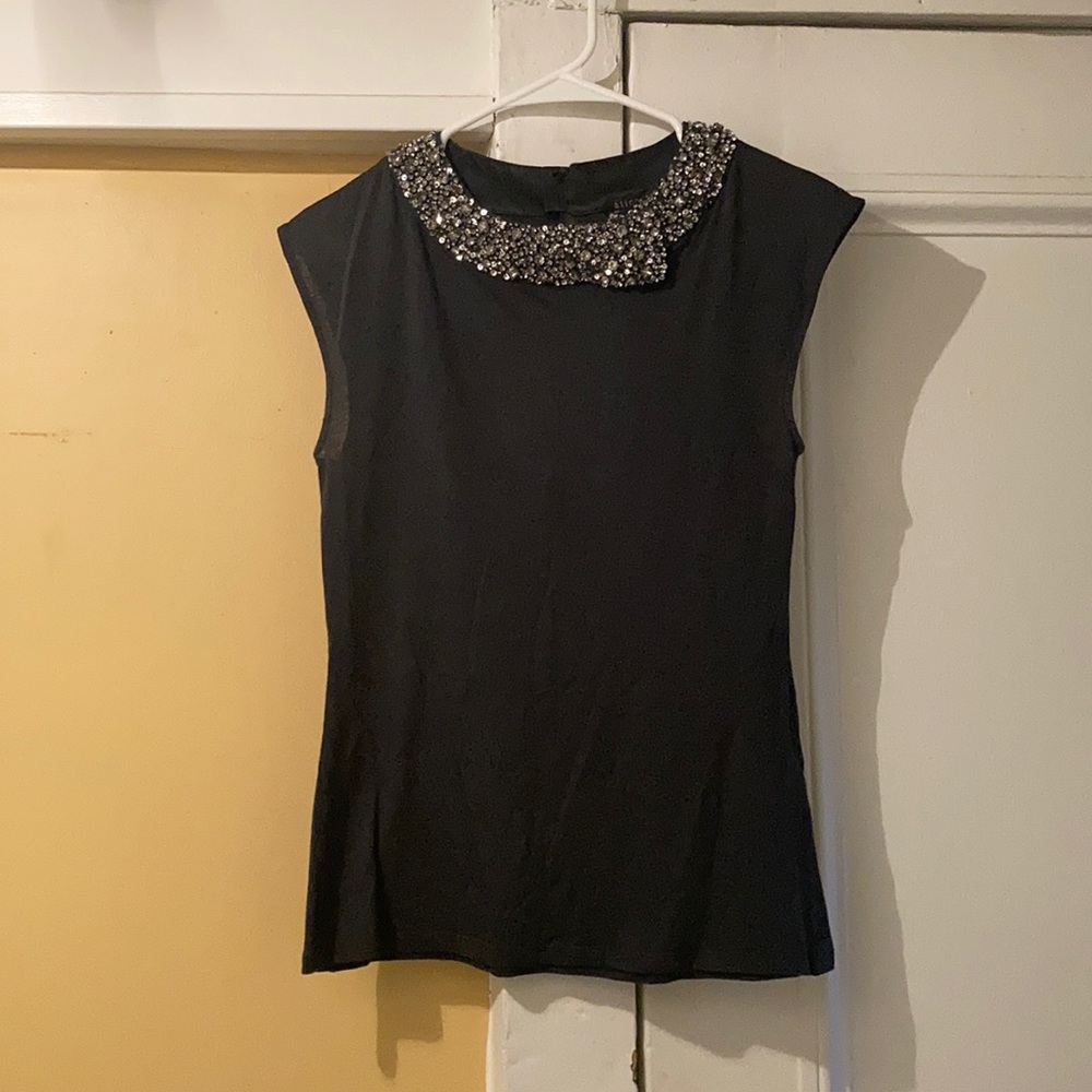ALICE + OLIVIA BLOUSE WITH Jewerly collar